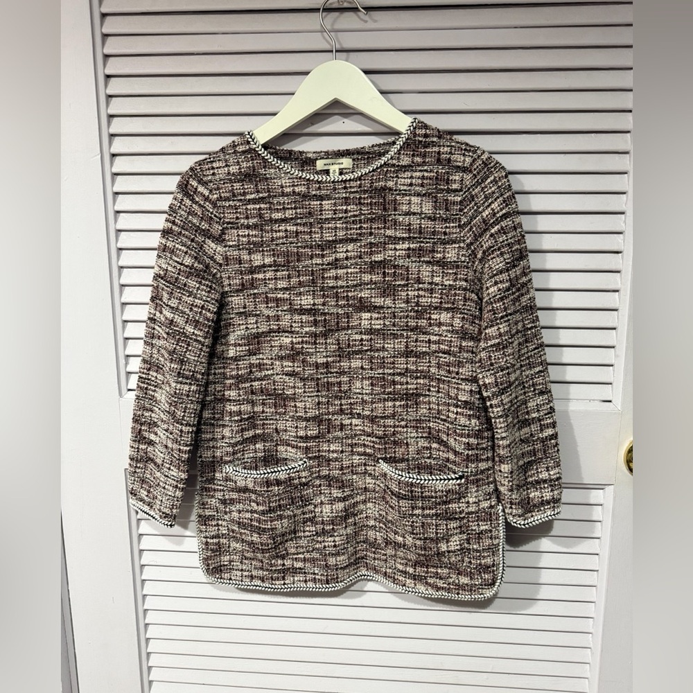 Max Studio Women’s Tunic Size XS Knitted 3/4 Sleeve Tunic With Pockets